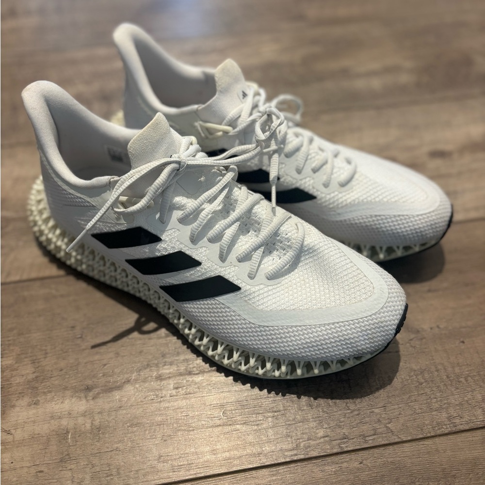 Adidas 4D Men's White and Black Athletic Shoes - Picture 2 of 6